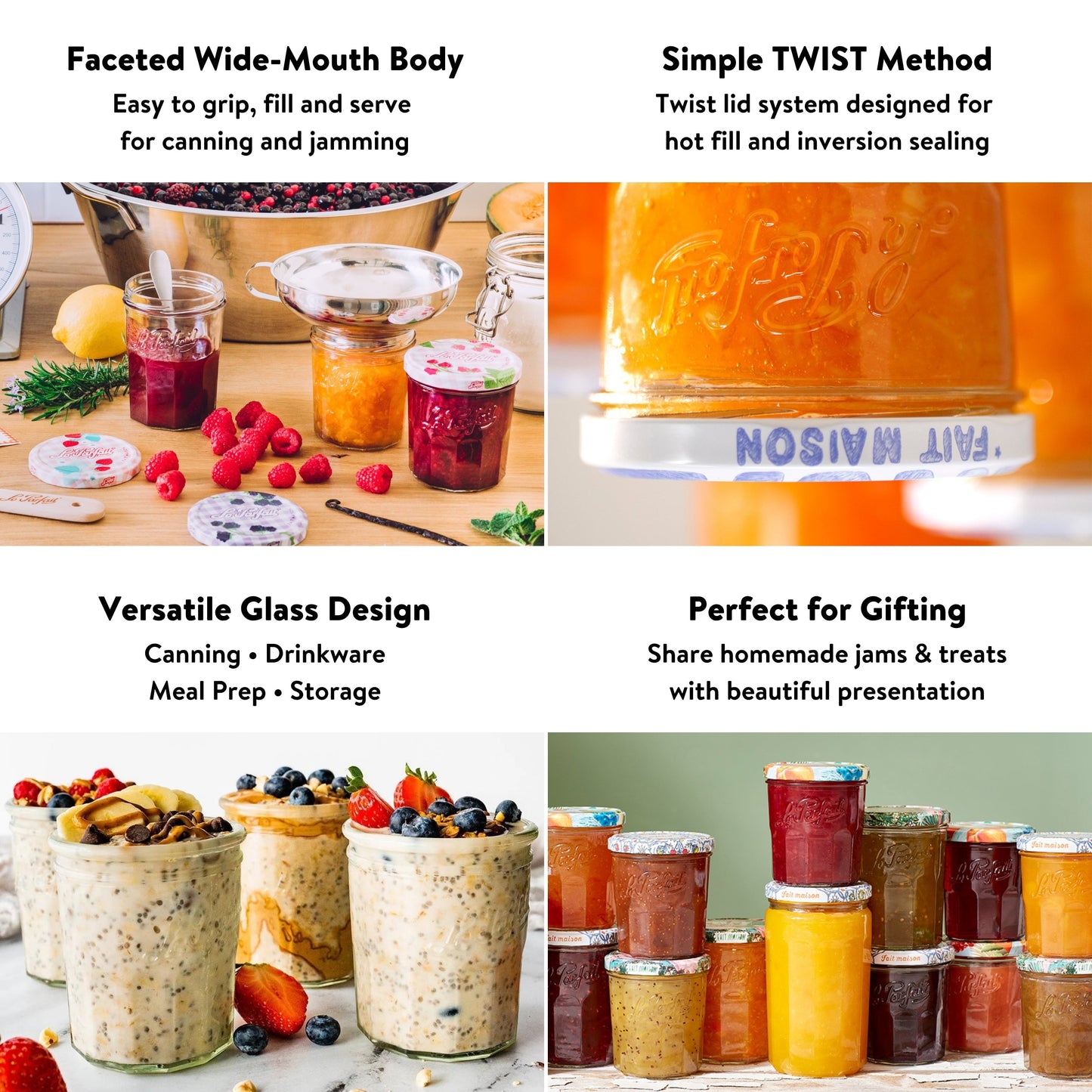 Le Parfait Jam Jars - - jars
