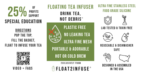 Floating Pink Heart Mug Tea Infuser - Cute Tea Infuser for Loose Tea - - teaware