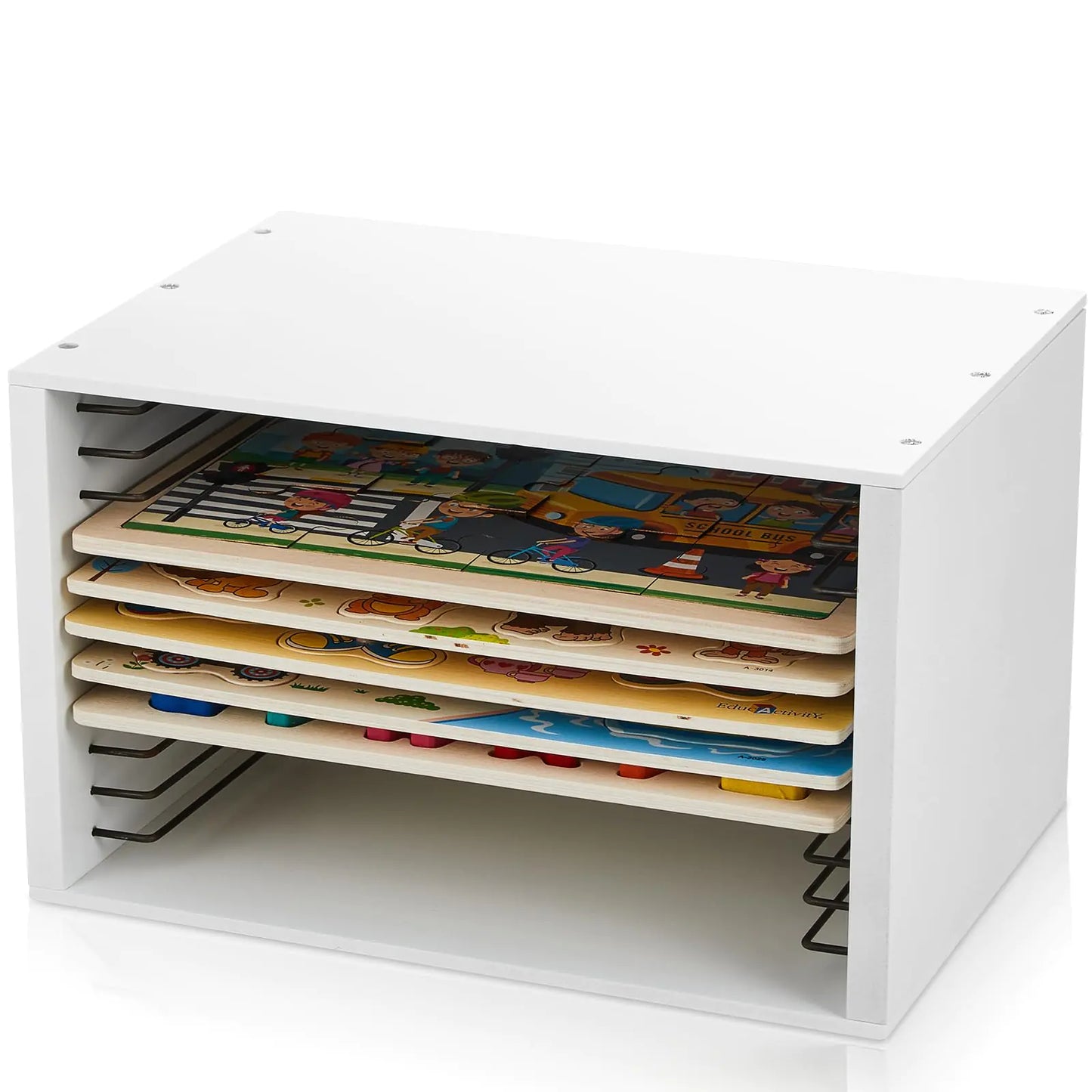 Sintuff Puzzle Holder Rack Wooden Jigsaw Puzzle Rack Organizer - n a - puzzle holder