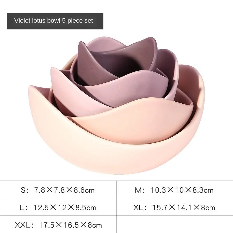 Lotus Ceramic Bowl Dishes And Plates Sets