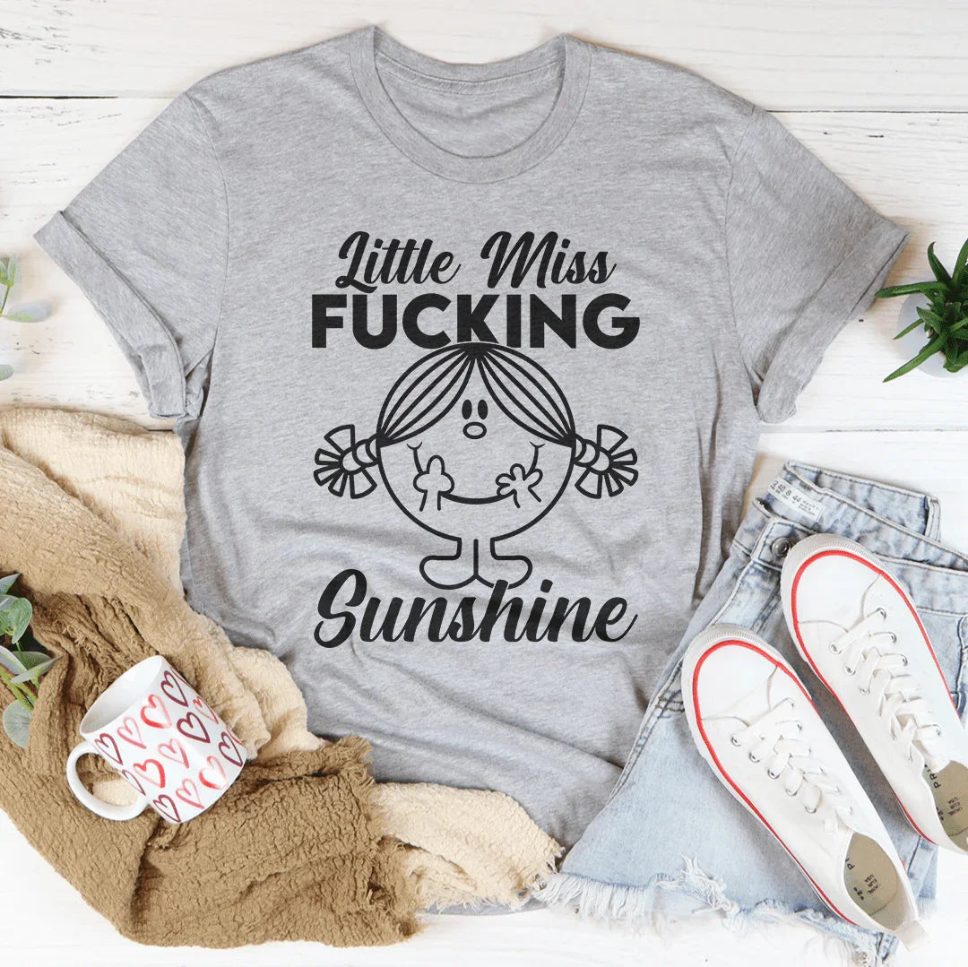 Little Miss F* Sunshine Tee - Athletic Heather -