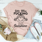 Little Miss F* Sunshine Tee - Heather Prism Peach -