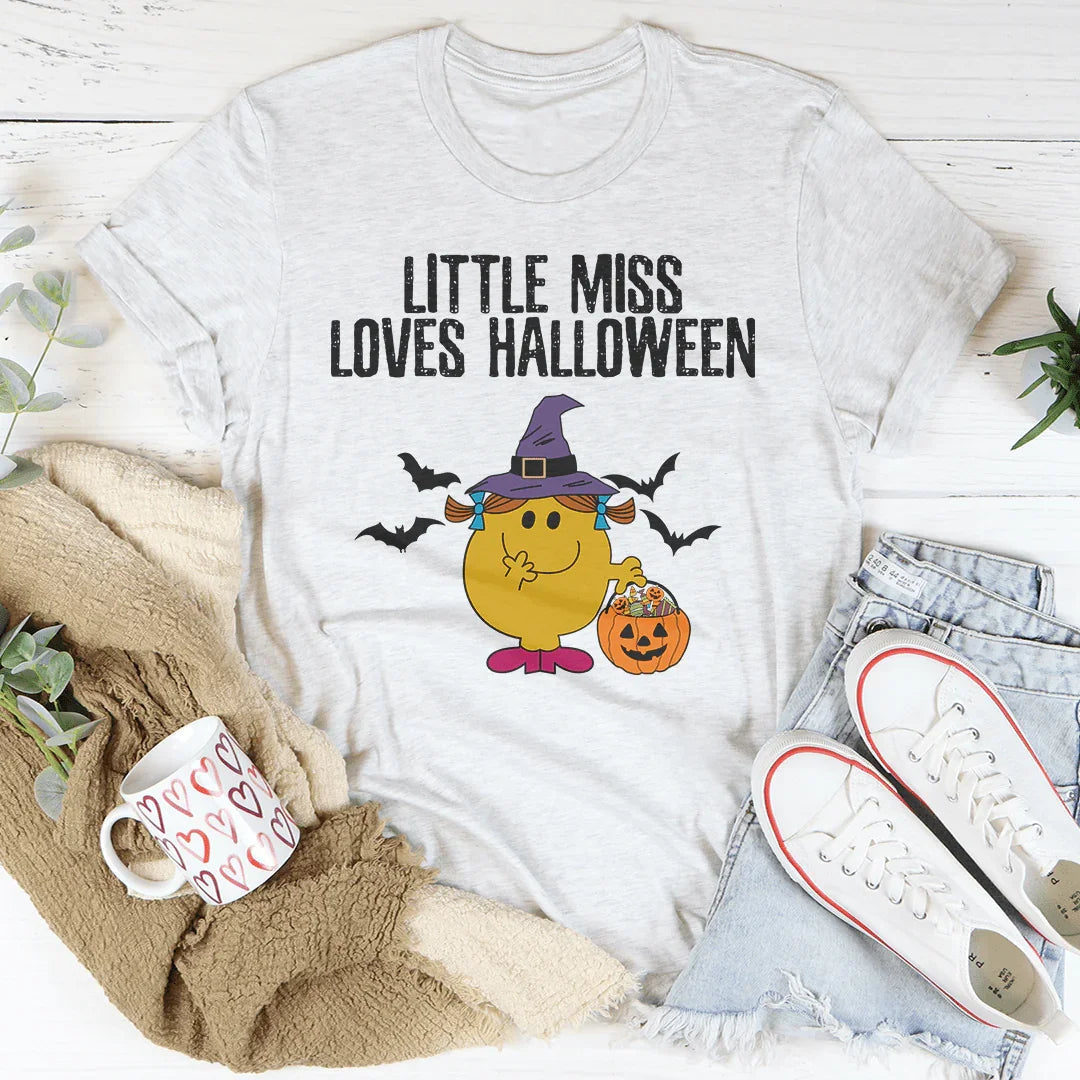 Little Miss Loves Halloween Tee - Ash -
