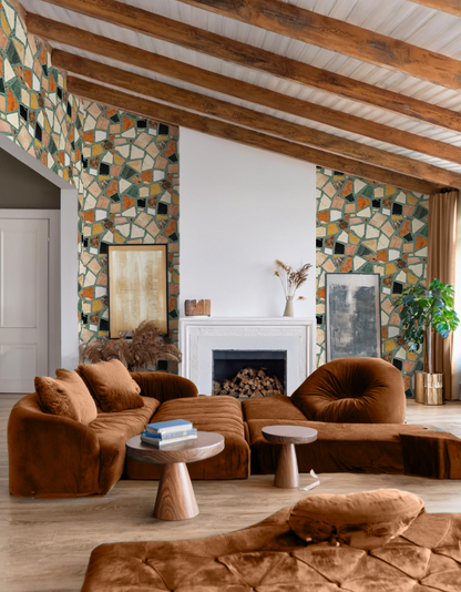 Dolce Terrazzo Wallpaper, teal- Samantha Santana Creative- {{Product type}}