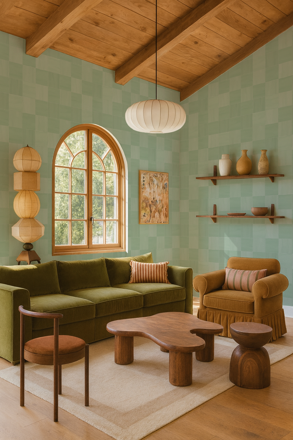 Zellige Wallpaper, mint- Samantha Santana Creative- {{Product type}}