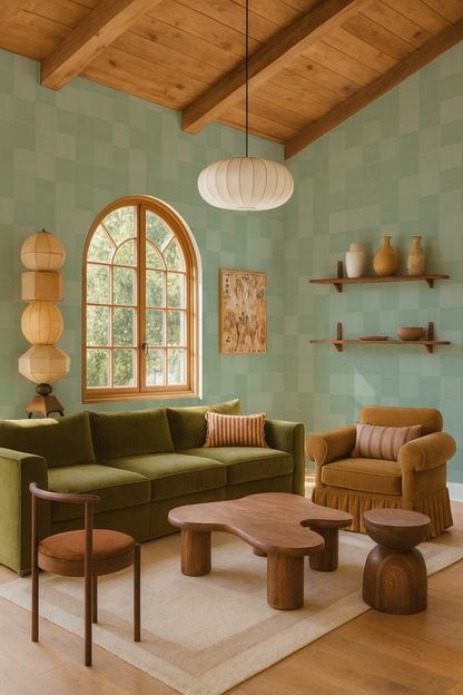 Zellige Wallpaper, mint- Samantha Santana Creative- {{Product type}}