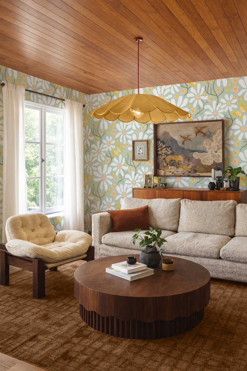 Spring Daze Wallpaper, mint- Samantha Santana Creative- {{Product type}}