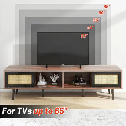 Medieval Modern Walnut Wooden TV Cabinet - Kia Day Design