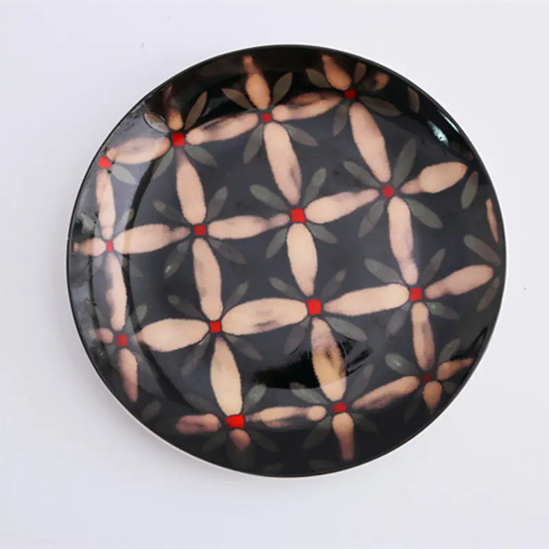 Hand-Painted Floral Ceramic Plate - Kia Day Design