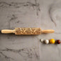 Wooden Embossed Rolling Pin - Kia Day Design