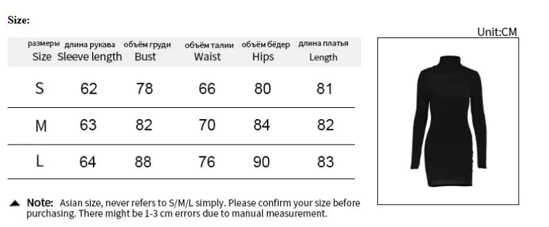 Turtleneck Slim Fit Knitted Dress - Kia Day Design