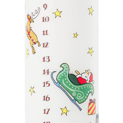 Santa's Sleigh Advent Large Pillar Candle - - Home & Living >> Candles >> Pillar