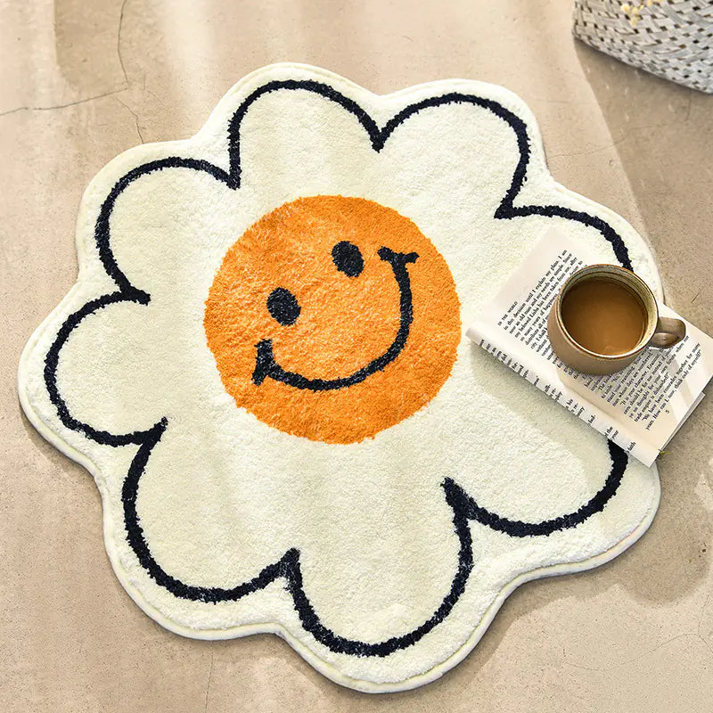 Cute Cartoon Round Rug for Kids' Room and Living Room - Kia Day Design