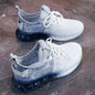 Forever Link Gradient Lace-Up Breathable Athletic Shoes - GREY - shoes