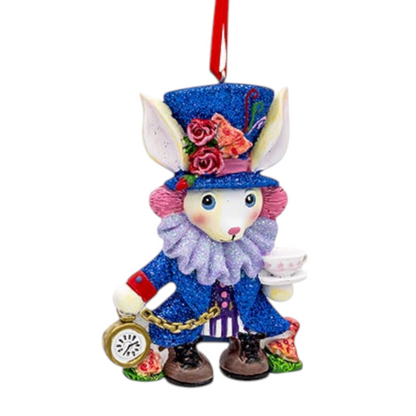 Alice in Wonderland Collection – White Rabbit Ornament - Default Title - Christmas >> Ornaments >> Licensed
