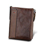 Men's Short Wallet - Anti-Theft Genuine Leather Design