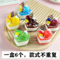 Miniature Faux Cupcake and Dessert Fridge Magnets - (Heart-shaped plastic box) a box of 6, blister box packaging - magnets