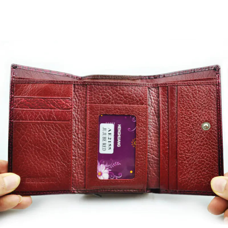 Genuine Leather Crocodile Wallet for Women