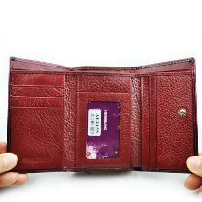 Genuine Leather Crocodile Wallet for Women