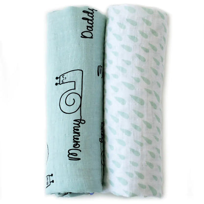 Milk&Moo Set of 2 Sangaloz Baby Muslin Swaddle Blanket