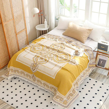Cotton Tassel Blanket for All Seasons 