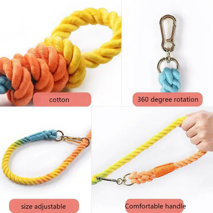 Braided Cotton Rope Dog Leash