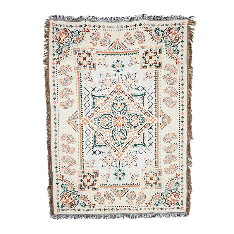 Bohemian Sofa Blanket - Premium Cotton Throw (In Stock) Kia Day Design