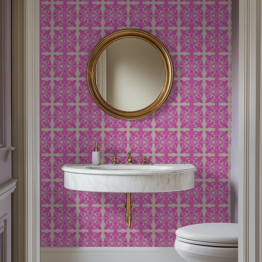 Jagger Damask Pink Wallpaper - - Wallpaper