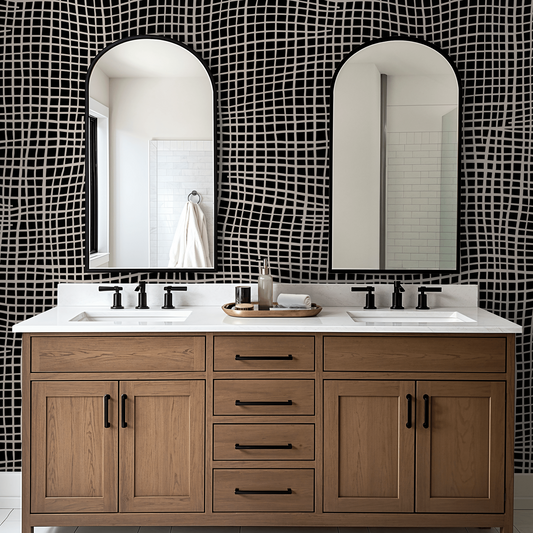 Lone Star Lines Wallpaper - LUXE Peel & Stick - Wallpaper