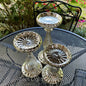 Set of 3 Mercury Glass Pillar Candle Holders - Set Without Pillars - Container Candles