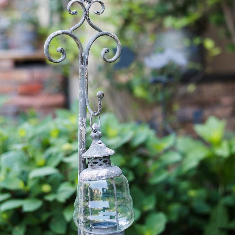 Metal Hanging Plant Stand with Hook Adjustable Height - -