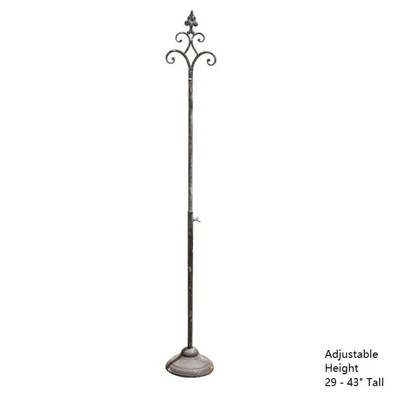 Metal Hanging Plant Stand with Hook Adjustable Height - -