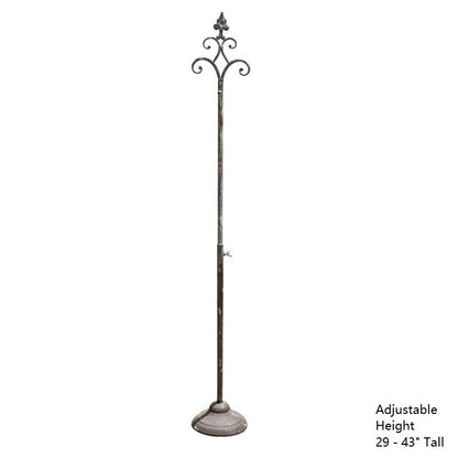 Metal Hanging Plant Stand with Hook Adjustable Height - -