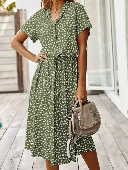Ladies Short Sleeve Summer Long Dress - Kia Day Design