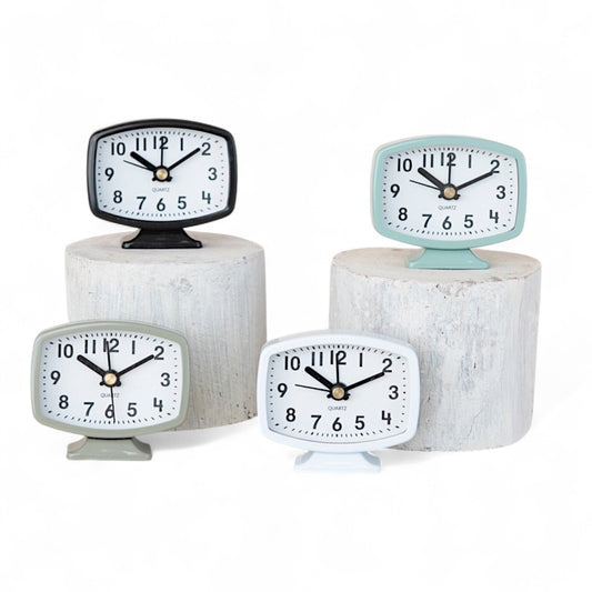Mini Metal Footed Alarm Clock 4 Colors - - clock