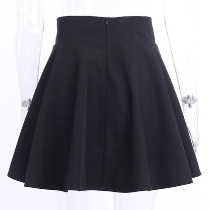 Gothic Lace-Up Mini Skirt – Harajuku Hipster Style for Women - - Skirts