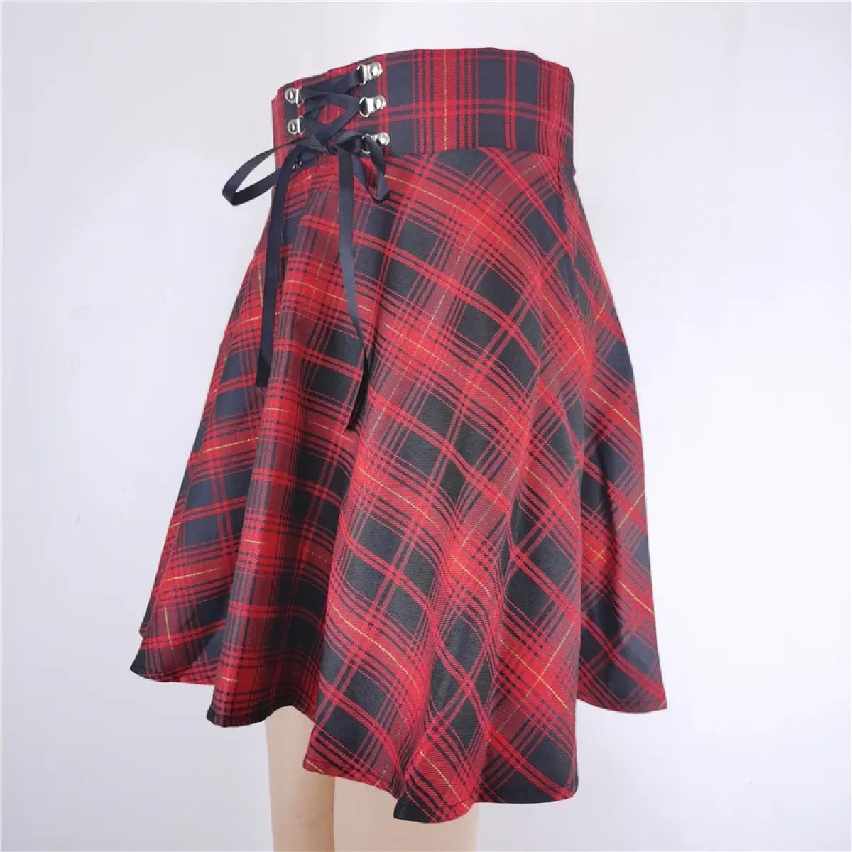 Gothic Lace-Up Mini Skirt – Harajuku Hipster Style for Women - - Skirts