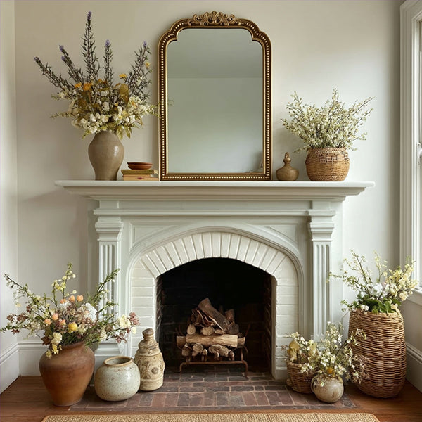 Antique Inspired Ornate Gold Mirror - -