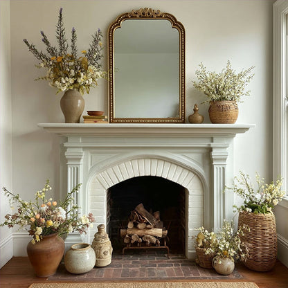 Antique Inspired Ornate Gold Mirror - -
