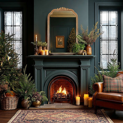 Antique Inspired Ornate Gold Mirror - -