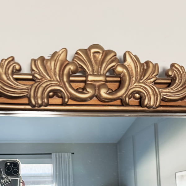 Antique Inspired Ornate Gold Mirror - -