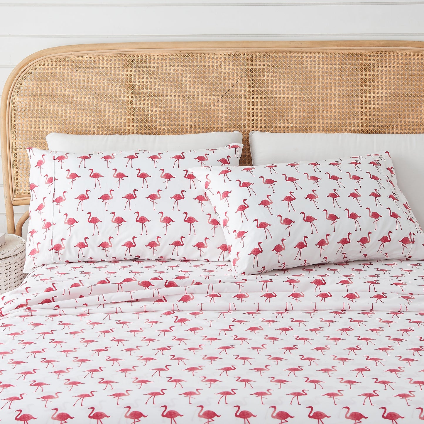 Coastal Printed Sheet Set - Newport Collection - Flamingo - Bed Sheets