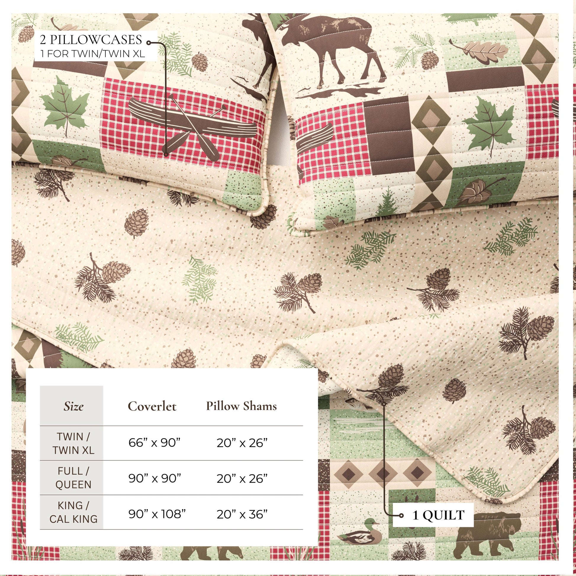 Wilder Collection Lodge Quilt Set - - Quilts