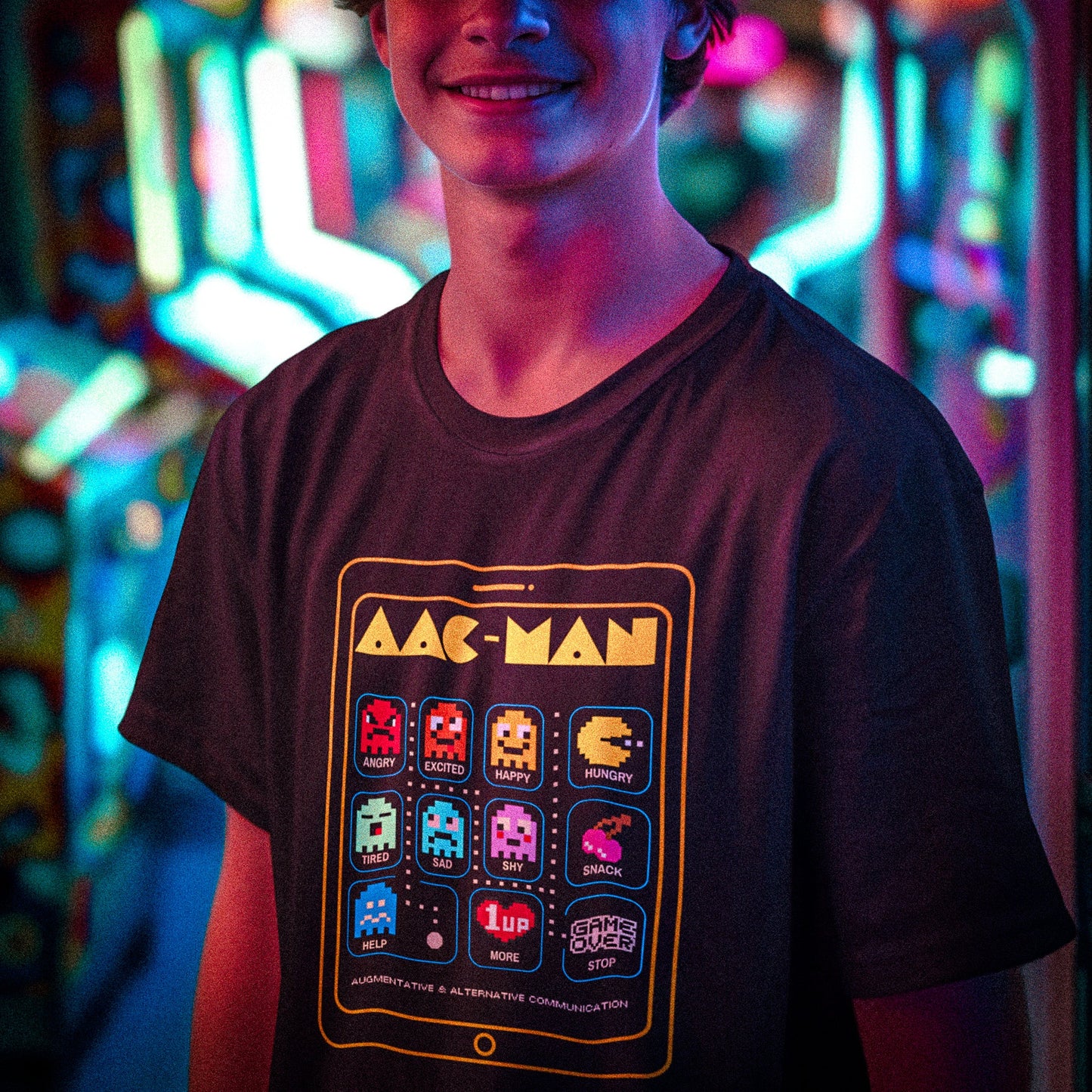 AAC Man - Communication - Retro Gaming Style - Adult Unisex Jersey Short Sleeve Tee- The Aesthetique Philosophie- {{Product type}}