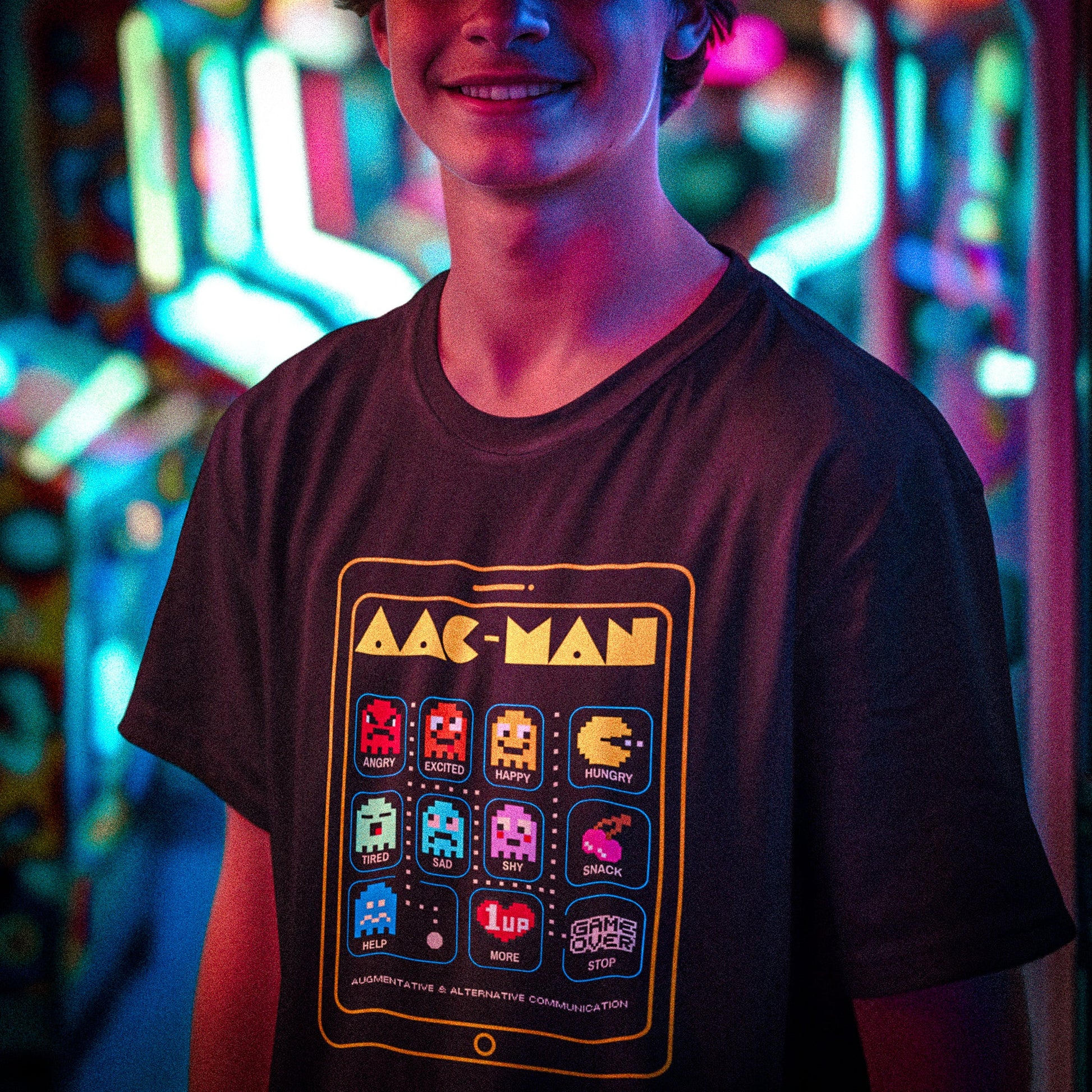AAC Man - Communication - Retro Gaming Style - Adult Unisex Jersey Short Sleeve Tee- The Aesthetique Philosophie- {{Product type}}