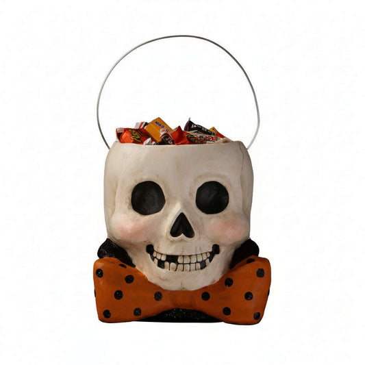 Mr. Albert Skully Bucket by Bethany Lowe Designs - - Seasonal & Holiday Decorations