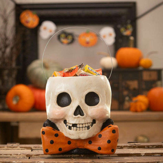 Mr. Albert Skully Bucket by Bethany Lowe Designs - - Seasonal & Holiday Decorations