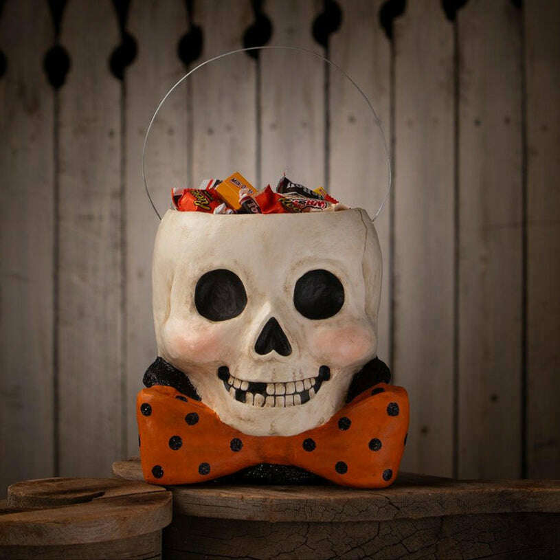 Mr. Albert Skully Bucket by Bethany Lowe Designs - - Seasonal & Holiday Decorations
