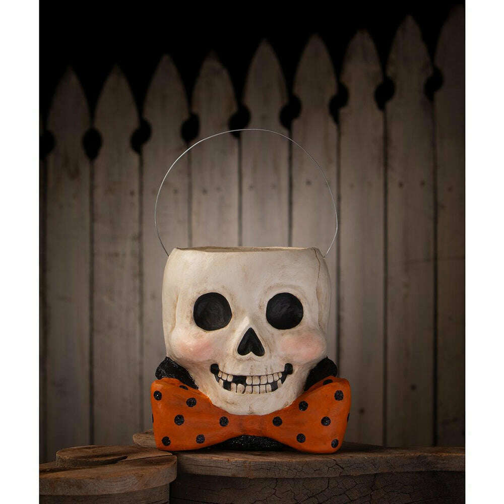Mr. Albert Skully Bucket by Bethany Lowe Designs - - Seasonal & Holiday Decorations