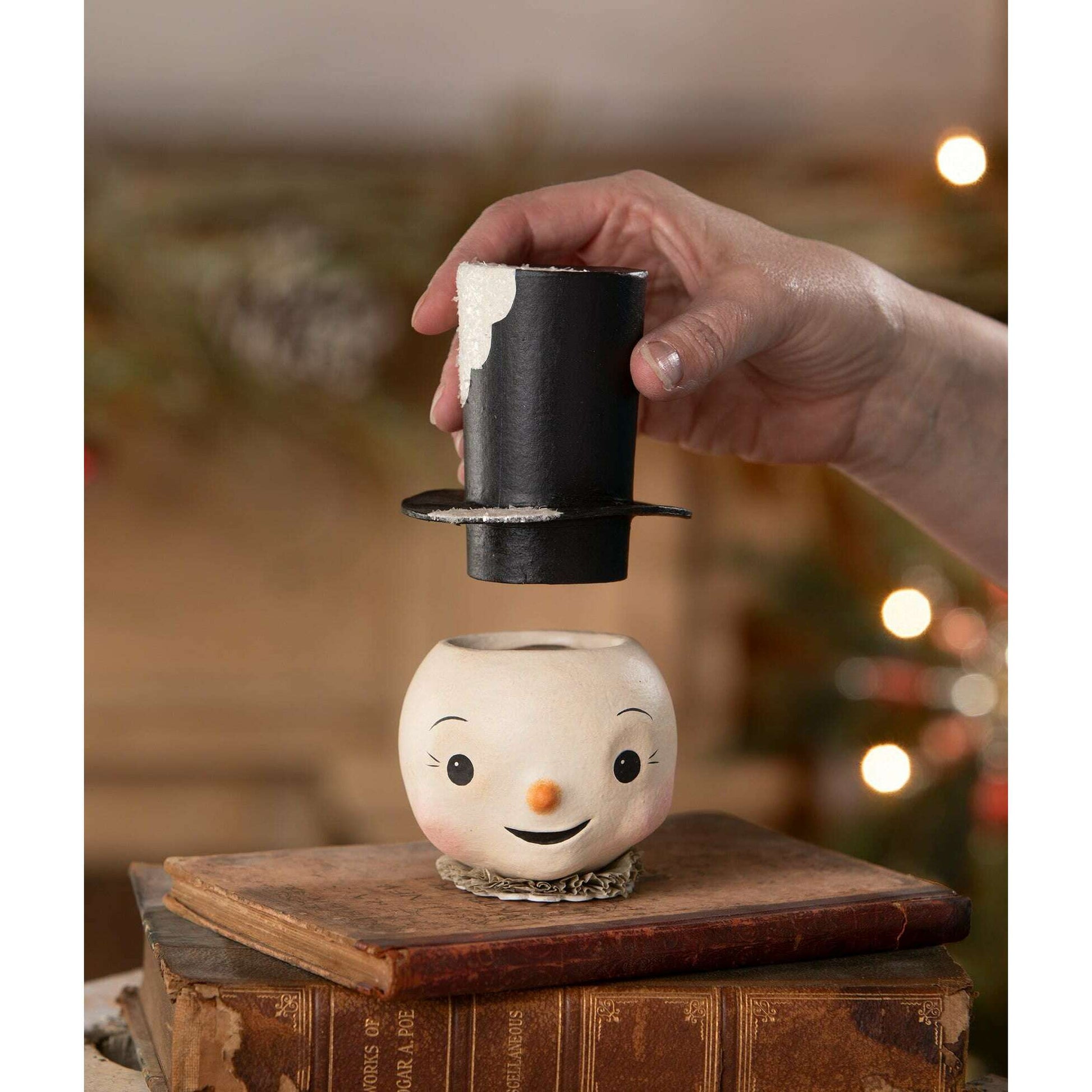Mr. Snowman Container | Christmas Decor | Bethany Lowe - - Seasonal & Holiday Decorations